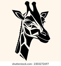 Giraffe vector for logo or icon,clip art, drawing Elegant minimalist style,abstract style Illustration