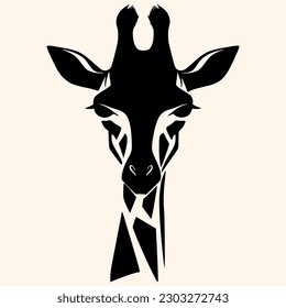 Giraffe vector for logo or icon,clip art, drawing Elegant minimalist style,abstract style Illustration