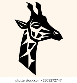 Giraffe vector for logo or icon,clip art, drawing Elegant minimalist style,abstract style Illustration