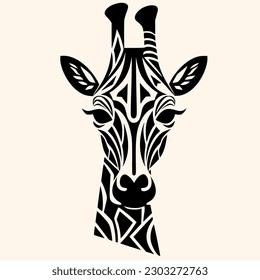 Giraffe vector for logo or icon,clip art, drawing Elegant minimalist style,abstract style Illustration