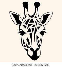 Vector de jirafa para logotipo o icono,arte de clips, dibujo Estilo minimalista elegante,estilo abstracto Ilustración