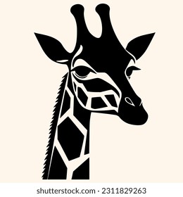 Giraffe vector for logo or icon,clip art, drawing Elegant minimalist style,abstract style Illustration