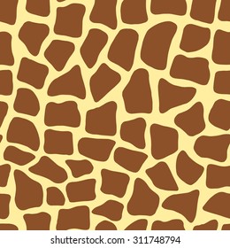 Giraffe vector seamless pattern. Giraffe skin texture.