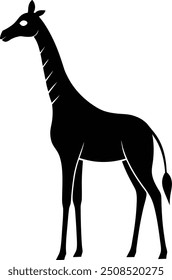 giraffe vector silhouette , giraffe vector illustration 