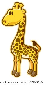 Giraffe. Vector without gradients, great for printing.