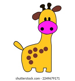 Giraffe wildlife jpeg cartoon character animal vector