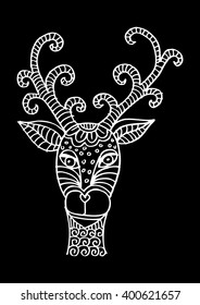 Giraffe. Zentangle style illustration.