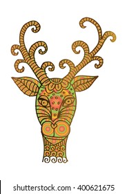 Giraffe. Zentangle style illustration.