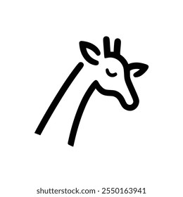 girafa zoológico animal selvagem linha logotipo vetor ilustração modelo design