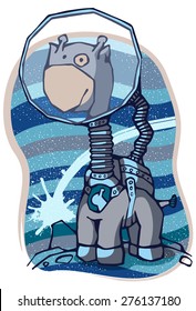 Giraffe-astronaut