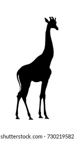 Giraffe,Giraffe standing,giraffe-clip-art-black-and-white-vector-image.