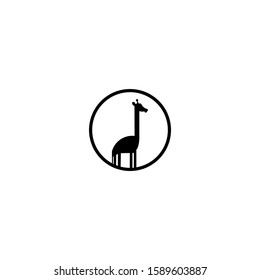 The giraffe's animal logo is big and tall