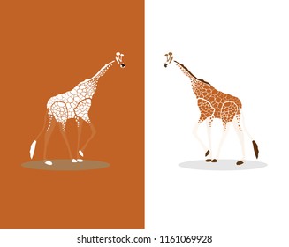 Giraffe's body composition design.