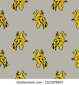 giraffes colored pattern
