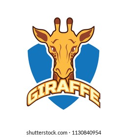giraffes logo, vector illustration