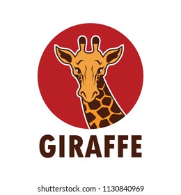 giraffes logo, vector illustration