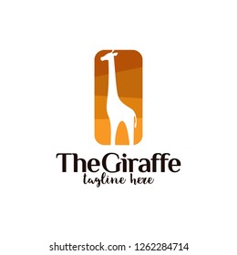 giraffes logo vector template