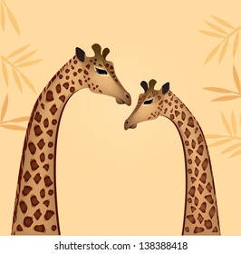 Giraffes in love