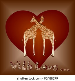 Giraffes in love