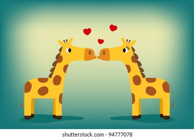 Giraffes in Love