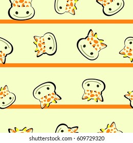 giraffes pattern lines background seamless pattern vector illustration