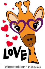 giraffe/T-shirt graphics/cute cartoon characters/cute graphics for kids/Book illustrations/textile graphic/graphic designs for kindergarten/cartoon character design/fashion graphic/cute wallpaper