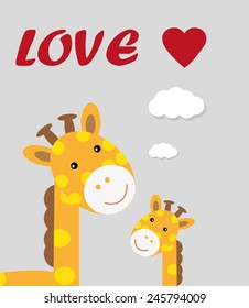 giraffe/T-shirt graphics/cute cartoon characters/cute graphics for kids/Book illustrations/texti le graphic/graphic designs for kindergarten/cartoo n character design/fashion graphic/cute wallpaper