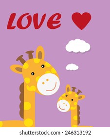 giraffe/T-shirt graphics/cute cartoon characters/cute graphics for kids/Book illustrations/texti le graphic/graphic designs for kindergarten/cartoo n character design/fashion graphic/cute wallpaper