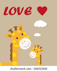 giraffe/T-shirt graphics/cute cartoon characters/cute graphics for kids/Book illustrations/texti le graphic/graphic designs for kindergarten/cartoo n character design/fashion graphic/cute wallpaper