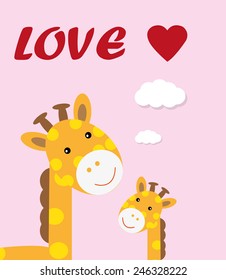 giraffe/T-shirt graphics/cute cartoon characters/cute graphics for kids/Book illustrations/texti le graphic/graphic designs for kindergarten/cartoo n character design/fashion graphic/cute wallpaper