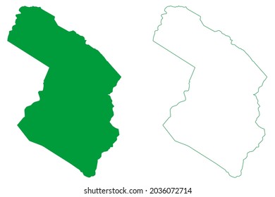 Girau do Ponciano municipality (Alagoas state, Municipalities of Brazil, Federative Republic of Brazil) map vector illustration, scribble sketch Girau do Ponciano map