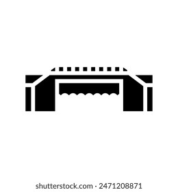 Balkenbrücke Symbol Vektorgrafik. Balkenbrücke Zeichen. Isolierte Symboldarstellung