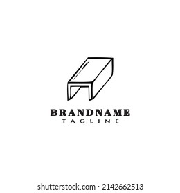 girder logo cartoon icon design template black modern isolated vector illustration