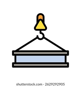 Ícone da cor do contorno da ilustração mini da borda, uso para a engenharia civil, indústria, construção UI, kit UX, desenvolvimento de aplicativo e web, digital ou impressão.