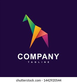Gireffe origami simple colorfull logo