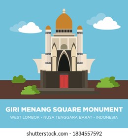 GIRI MENANG SQUARE MONUMENT IS The monument is a roundabout which is a new charm on the island of Lombok, especially for the people of West Lombok (Lobar)-West Nusa Tenggara (NTB) districts.