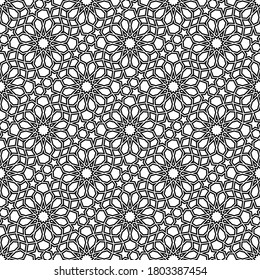 Girih diecut background. Seamless pattern. Laser cut. Islamic prints for laser cutting. Islam star. Arabic style. Traditional muslim symbol. Girih ornate design for prints. Moroccan motif. Vector