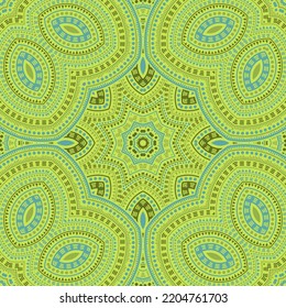 Girih ethnic geometric vector seamless ornament. Textile print design. Ornate oriental motif. Wall print design. Geometric shapes elements texture.