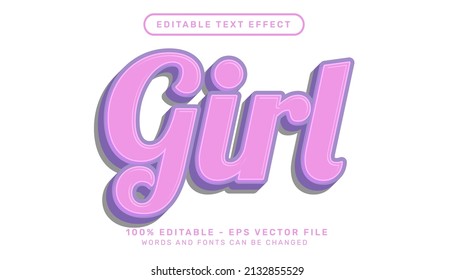 Girl 3d Text Effect And Editable Text Effect