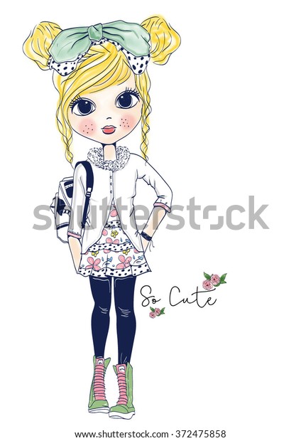 Girl Stock Vector (Royalty Free) 372475858 | Shutterstock