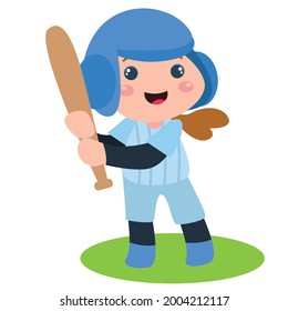 Girl activity character vector template design illustration