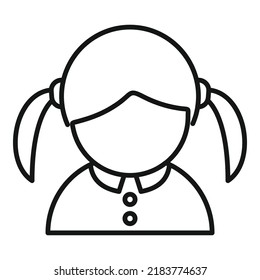 Girl age icon outline vector. Child generation. Growth life