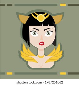 
Girl ancient egypt vector illustration