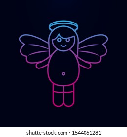 Girl angel nolan icon. Simple thin line, outline vector of angel and demon icons for ui and ux, website or mobile application