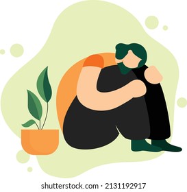 A girl Anxiety and depression