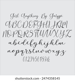 Girl Anything is the latest Modern Calligraphy love theme that you can get now.