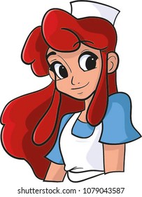 Girl with apron - illustration vector