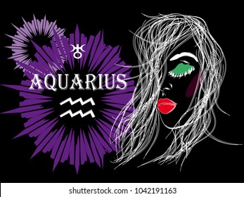 Girl - Aquarius. Zodiac signs