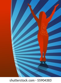 Girl Arms Raised