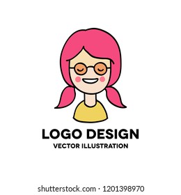 girl avatar doodle icon